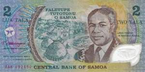 WESTERN SAMOA 2 Tala
1990 Banknote