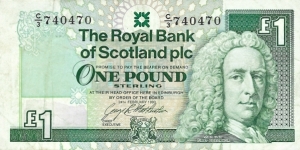 SCOTLAND 1 Pound
1993
(The Royal Bank of Scotland plc) Banknote