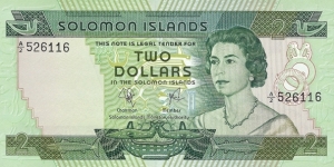 SOLOMON ISLANDS
2 Dollars
1977 Banknote
