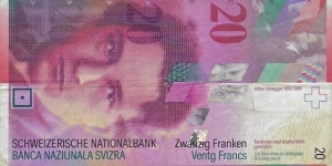 SWITZERLAND 20 Francs
1994 Banknote