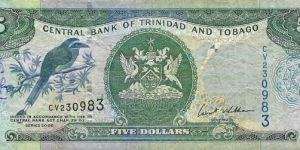 TRINIDAD AND TOBAGO
5 Dollars 2006 Banknote