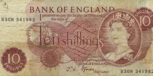 UNITED KINGDOM
10 Shillings 1966 Banknote