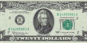 USA 20 Dollars
1963
(Federal Reserve Note) Banknote