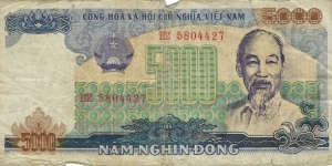 VIETNAM 5000 Dong
1987 Banknote