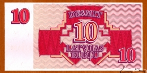 Banknote from Latvia