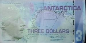 Antarctic $3 plastic note Banknote