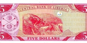 Banknote from Liberia