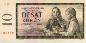 10 Kčs - Czechoslovakian koruna
 Banknote