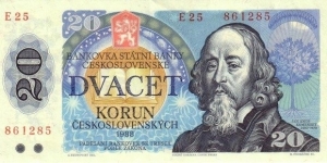 20 Kčs - Czechoslovakian koruna
 Banknote