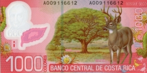 Banknote from Costa Rica