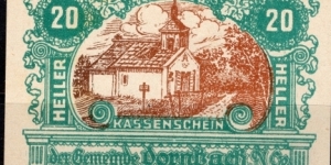 Dornbach, Vienna. 20 Heller Notgeld Banknote