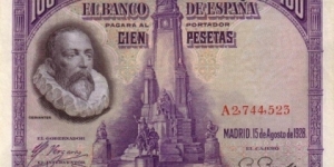 100 Pta - Spanish peseta Banknote