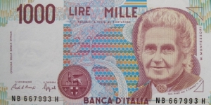 1,000 Italian States lira Banknote