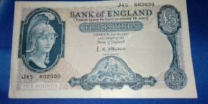 Bank of England £5 1957-63 P371 VF Banknote
