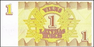 Banknote from Latvia