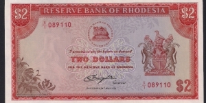 Rhodesia $2 1979 Banknote