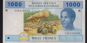 Central African States 1000 CFA Francs Banknote