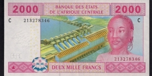 Central African States 2000 CFA Francs Banknote