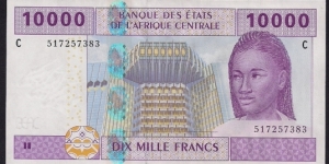 Central African States 10000 CFA Francs Banknote