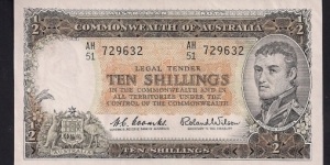 Australia 10 Shillings  Banknote