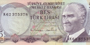 
5 ₤ - Turkish lira
 Banknote