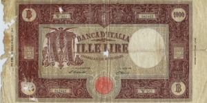 1000 Lire-pk 72 c-sign. Einaudi & Urbini Banknote