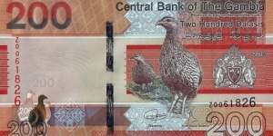 The Gambia 2019 200 Dalasis.

Replacement note. Banknote