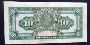 Banknote from Colombia