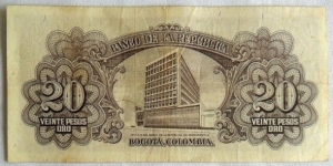 Banknote from Colombia