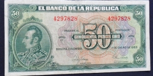 Banknote from Colombia