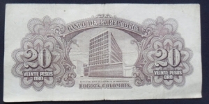 Banknote from Colombia