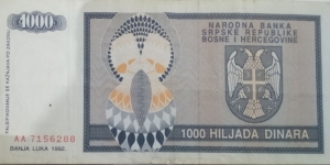 Banknote from Bosnia