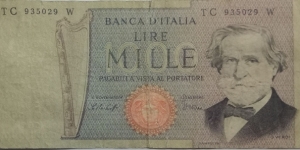 1000 lire Banknote