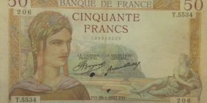 50 francs Banknote