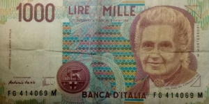 1000 lire Banknote
