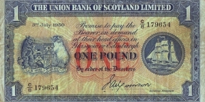 Scotland 1950 1 Pound. Banknote