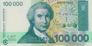 P-27 100000 Dinara Banknote