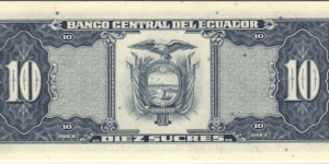 Banknote from Ecuador