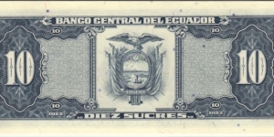 Banknote from Ecuador