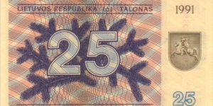 Banknote from Lithuania