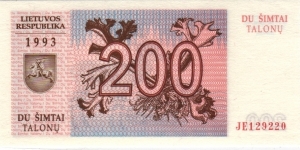 Banknote from Lithuania