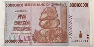 5.000.000.000 Dollars Banknote