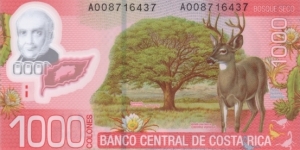 Banknote from Costa Rica