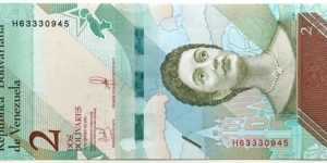 2 Bolivares Banknote