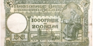 Banknote from Belgium