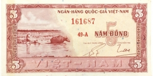 5 Dong (South Vietnam/ 3rd Issue 1955) Banknote