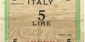 5 Lire 
(Allied Army 1943) Banknote
