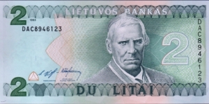 P-54 2 Litai Banknote