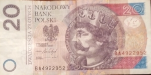 Poland 20 Złotych
BA 4922952 Banknote