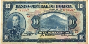 10 Bolivianos Banknote